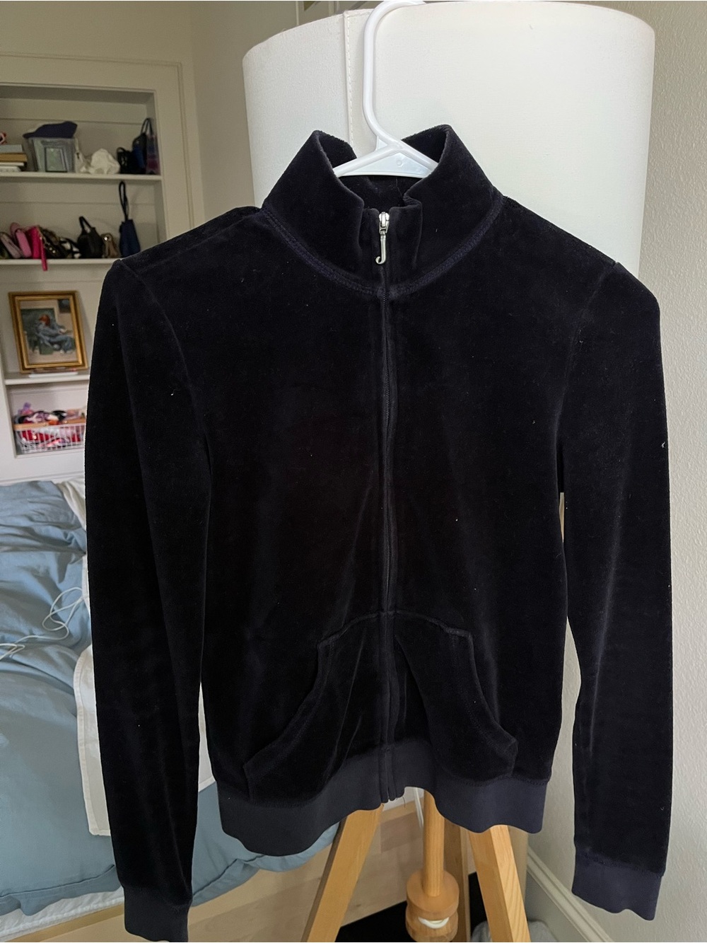 Juicy Couture Black Velour Zip Jacket
